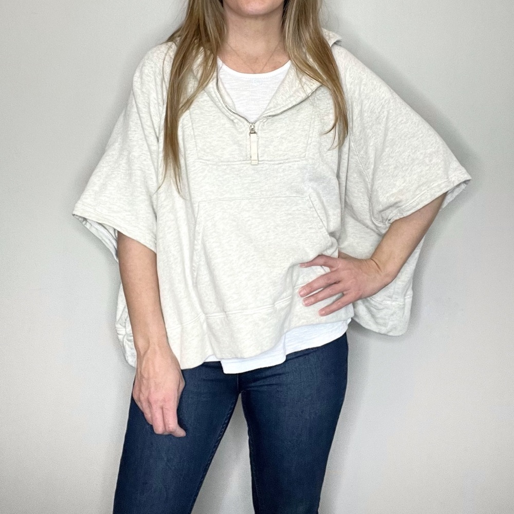 CLAESON oversized slouchy pullover poncho sweatshirt hoodie size XS/S